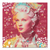 Marie Antoinette-inspired portrait on canvas with bold red Pop Art background and graffiti text