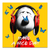 Snoopy Nice Day canvas wall art featuring Snoopy with red headphones, yellow background, blue butterflies, and white 'HAVE A NICE DAY!' text.