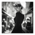 Audrey Hepburn square canvas wall art in black and white