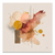 Amber Flow Canvas Picture with amber, ochre and burgundy abstract splatters and gold flecks