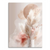Amber Fields canvas print with a serene beige and cream botanical arrangement including pampas grass in a clear vase and two muted terracotta circles