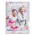 Pop art canvas featuring Audrey Hepburn and Marilyn Monroe with a cherry pie and a glowing Vogue logo in pink, yellow, and grey.