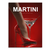 Glamorous fashion wall art featuring a woman's leg in a red high-heeled shoe beside a martini glass with a cherry.