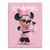 Minnie Mouse in pink knitted dress and bow wearing sunglasses