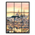 Dawn-lit Montmartre view through a window grid featuring the Sacré-Cœur Basilica and Paris rooftops.