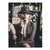 Photorealistic Whisky Noir canvas art featuring a glamorous woman wearing a fedora and blazer, smoking a cigar with a confident gaze, gold lettering