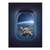 Earth viewed from space through an airplane window with glowing city lights