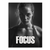 Black and white portrait of a focused female athlete with bold FOCUS text for wall art