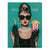 Audrey Hepburn-inspired portrait on canvas with french fries