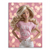 Pop Art canvas of a Barbie-style blonde doll in a pink t-shirt reading 'KEN IS GAY' with white shorts, bold colors and a bokeh background