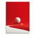 Red Sphere canvas wall art with a white sphere on a red landscape and a curved white path