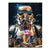Close-up of a gold Stormtrooper canvas with a pink ice cream cone and sprinkles.
