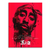 Close-up Tupac Shakur portrait in bold red pop art graffiti style
