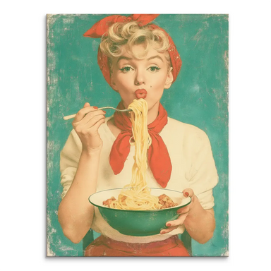 Iconic Marilyn Monroe pop art portrait on a distressed teal background
