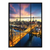 Dusk view of the Manhattan skyline with the Ed Koch Queensboro Bridge illuminated over the East River, seen through a nine-panel window effect.