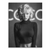 Glamorous black-and-white portrait of a stylish woman with blonde waves and a black turtleneck, neon COCO lettering in the background.