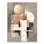 Golden geometry canvas wall art with overlapping circles and rectangles in warm neutrals and metallic accents