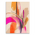 Amber Wave Canvas Picture: vibrant abstract expressionist canvas with hot pinks, magentas, and amber sweeping across a beige background