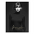 Black and white canvas portrait of a chic woman with a bob haircut wearing a ribbed turtleneck
