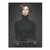 Frida Kahlo-inspired rebel canvas art featuring a woman in a black turtleneck blowing bubblegum with a red flower in her hair