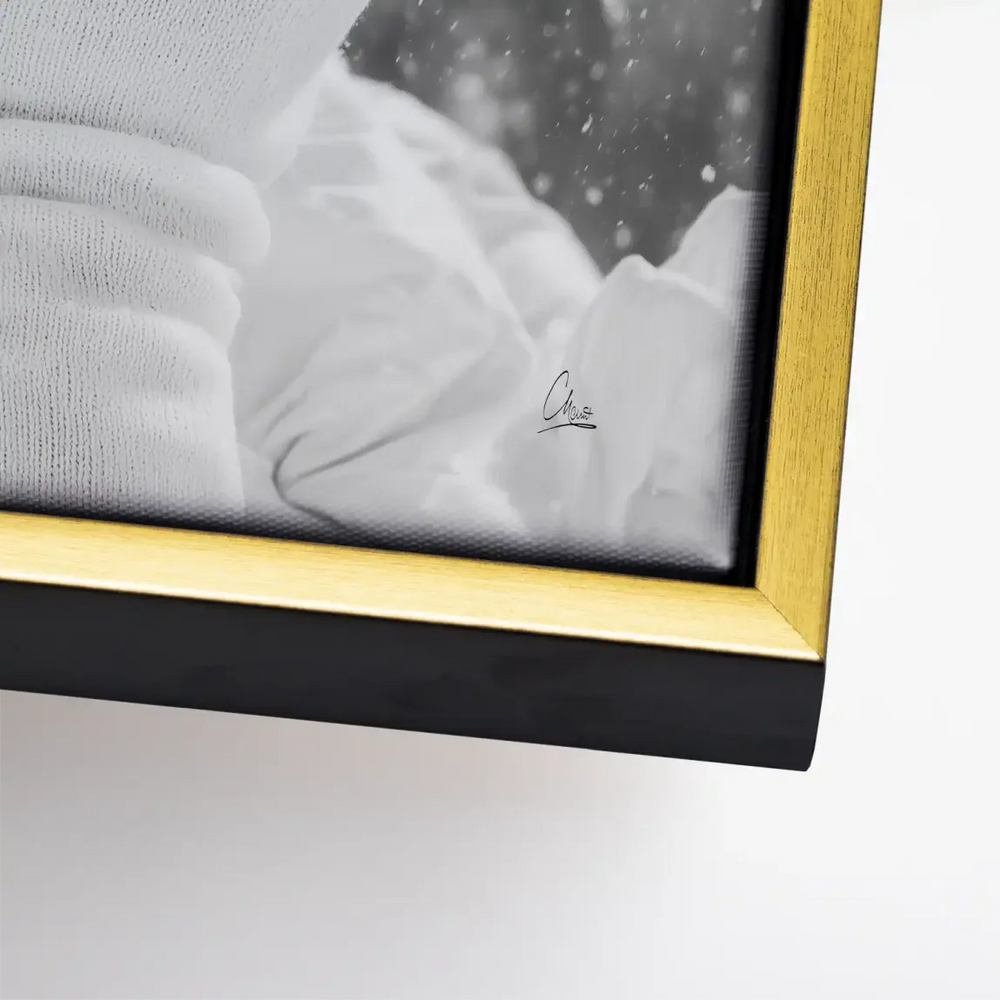 Audrey Hepburn Snow Portrait Canvas Print - Image 8