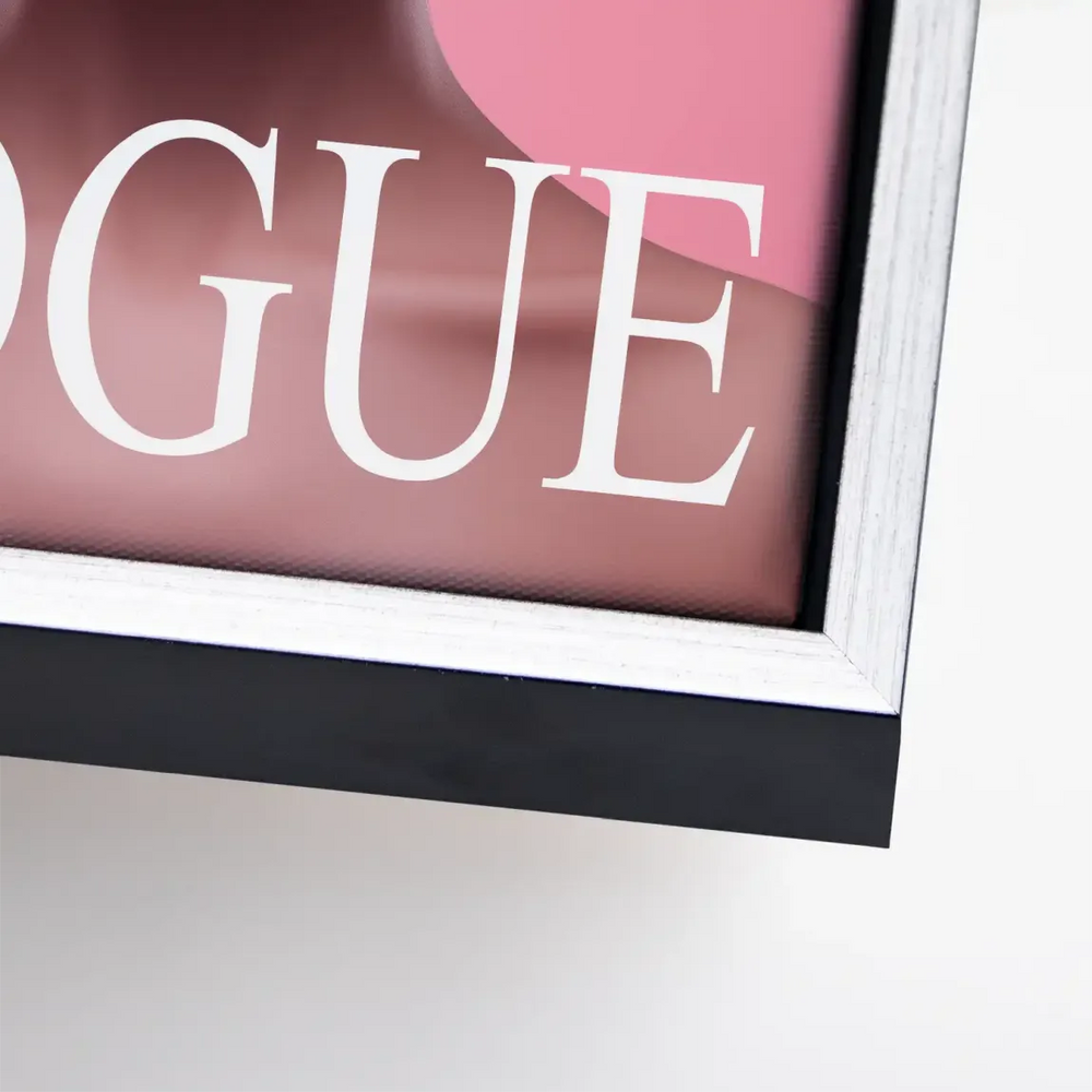 Statement canvas print in pink tones for glam decor