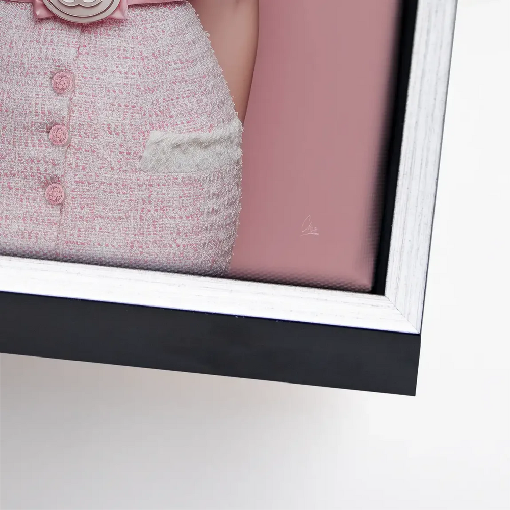 Brand-inspired chic wall art blending art, style, and pop culture.