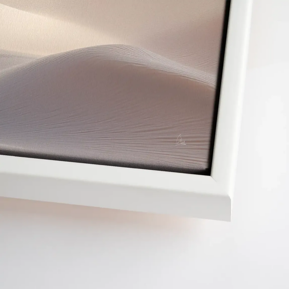 Elegant desert light canvas art that complements Scandinavian-inspired interiors.
