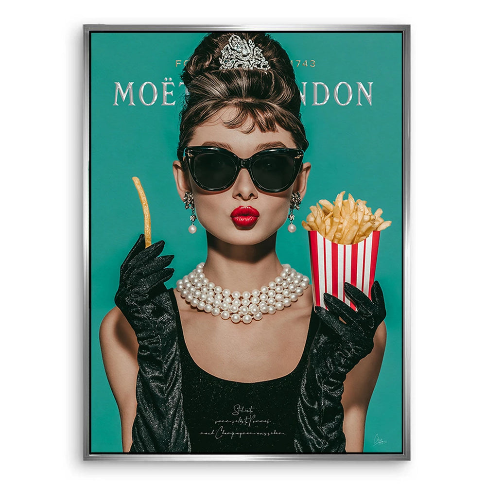 Modern wall decor with celebrity-inspired portrait