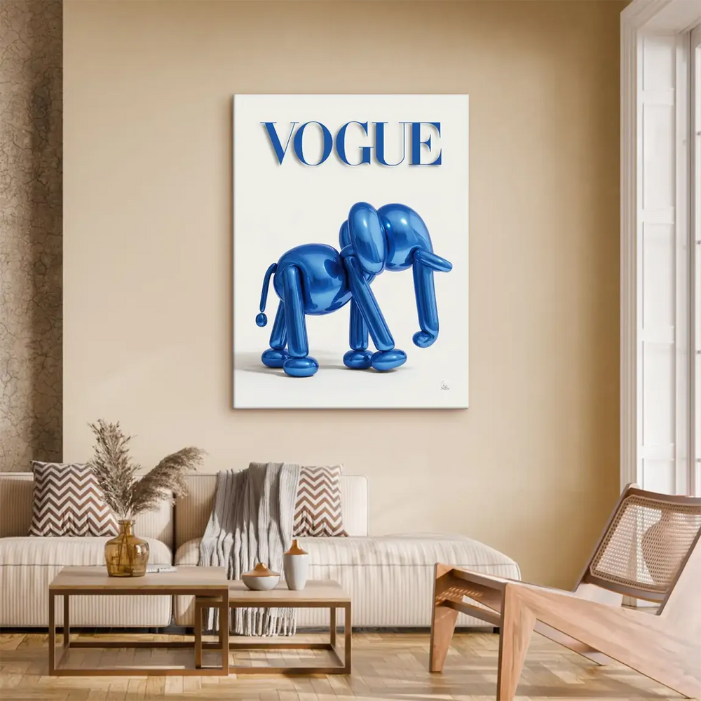 Glossy balloon elephant artwork for modern interiors