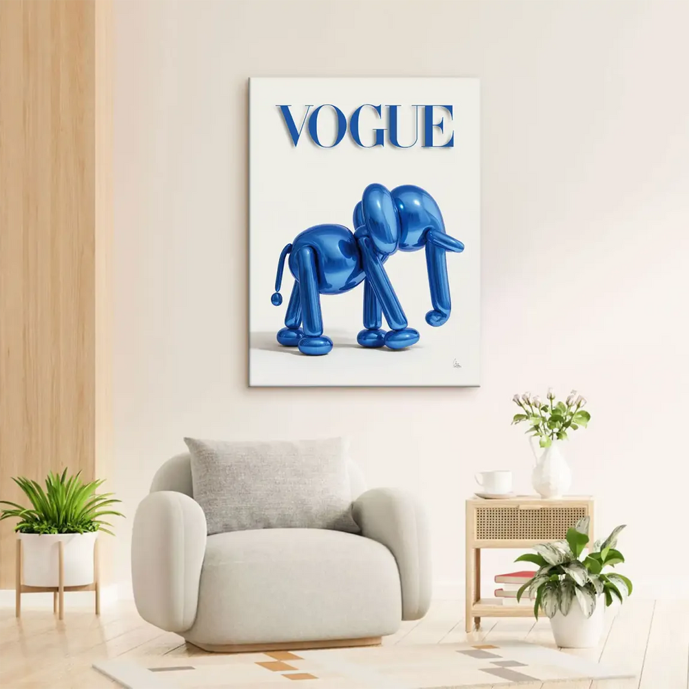 Pop Art elephant wall art in chic fashion style