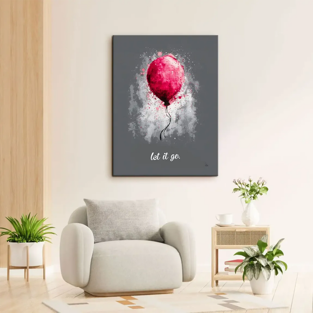 Let It Go Balloon Canvas Print - Abstract Wall Art - Image 4