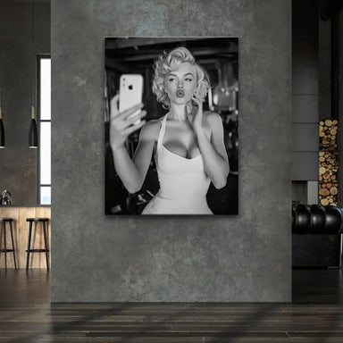 Marilyn Monroe Selfie Canvas Wall Art - Vintage Pop Art - Image 3
