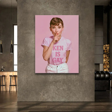 Bold pop art wall art blending vintage Hollywood glamour with contemporary humor