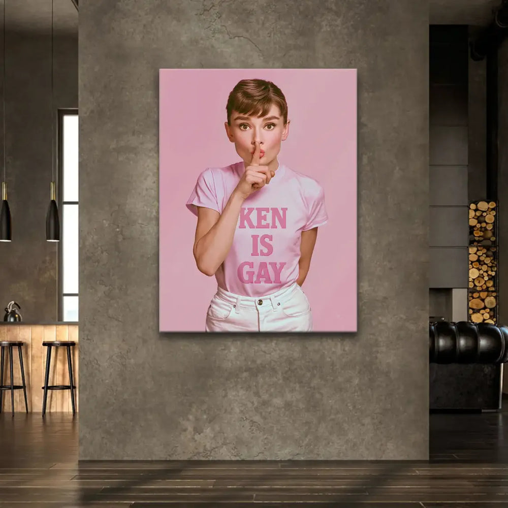 Bold pop art wall art blending vintage Hollywood glamour with contemporary humor