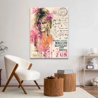 Brigitte Bardot Paris Canvas Art - Pop Graffiti Portrait - Image 4