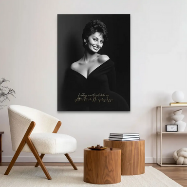 Sophia Loren Smile Canvas Print - Vintage Fashion Wall Art - Image 4