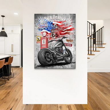 Desaturated greys with bold red, blue, and yellow accents in a graffiti-inspired Pop Art style