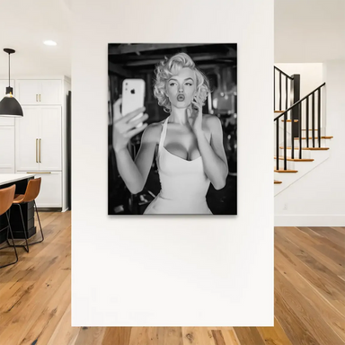 Marilyn Monroe Selfie Canvas Wall Art - Vintage Pop Art - Image 2