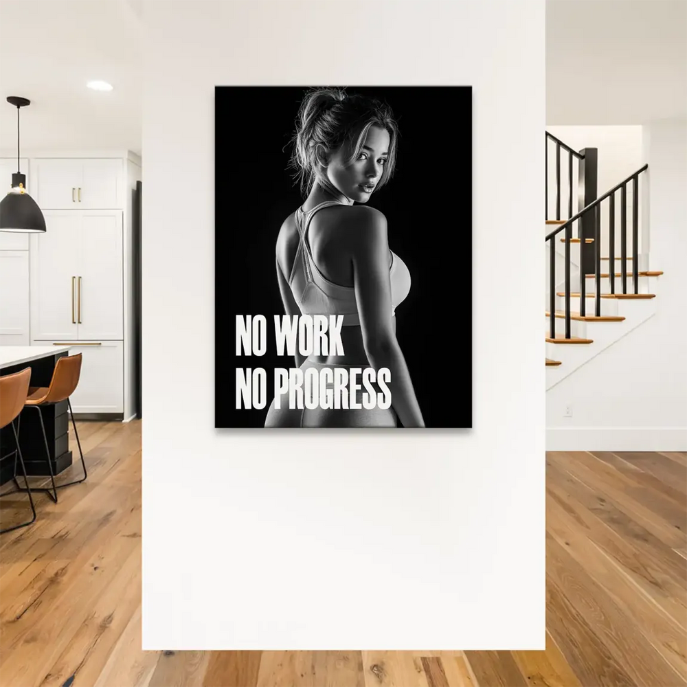 Contemporary portrait-style wall art for modern interiors with athletic theme.