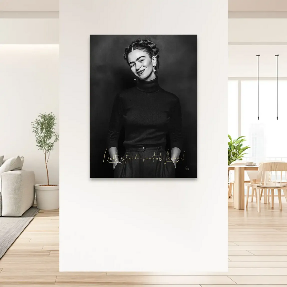 Braided hair and unibrow Frida Kahlo wall art