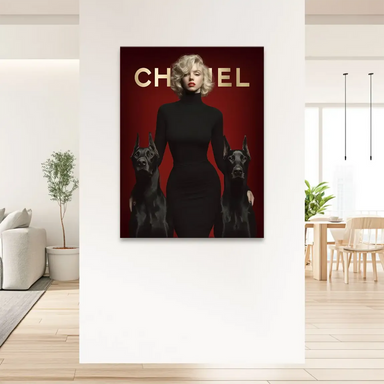 Bold, high-contrast canvas wall art for modern chic interiors