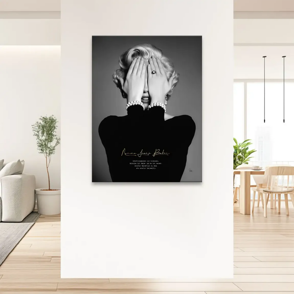 Marilyn Monroe Norma Jeane Canvas Wall Art Vintage Black White - Image 4
