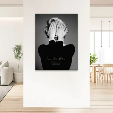 Marilyn Monroe Norma Jeane Canvas Wall Art Vintage Black White - Image 4