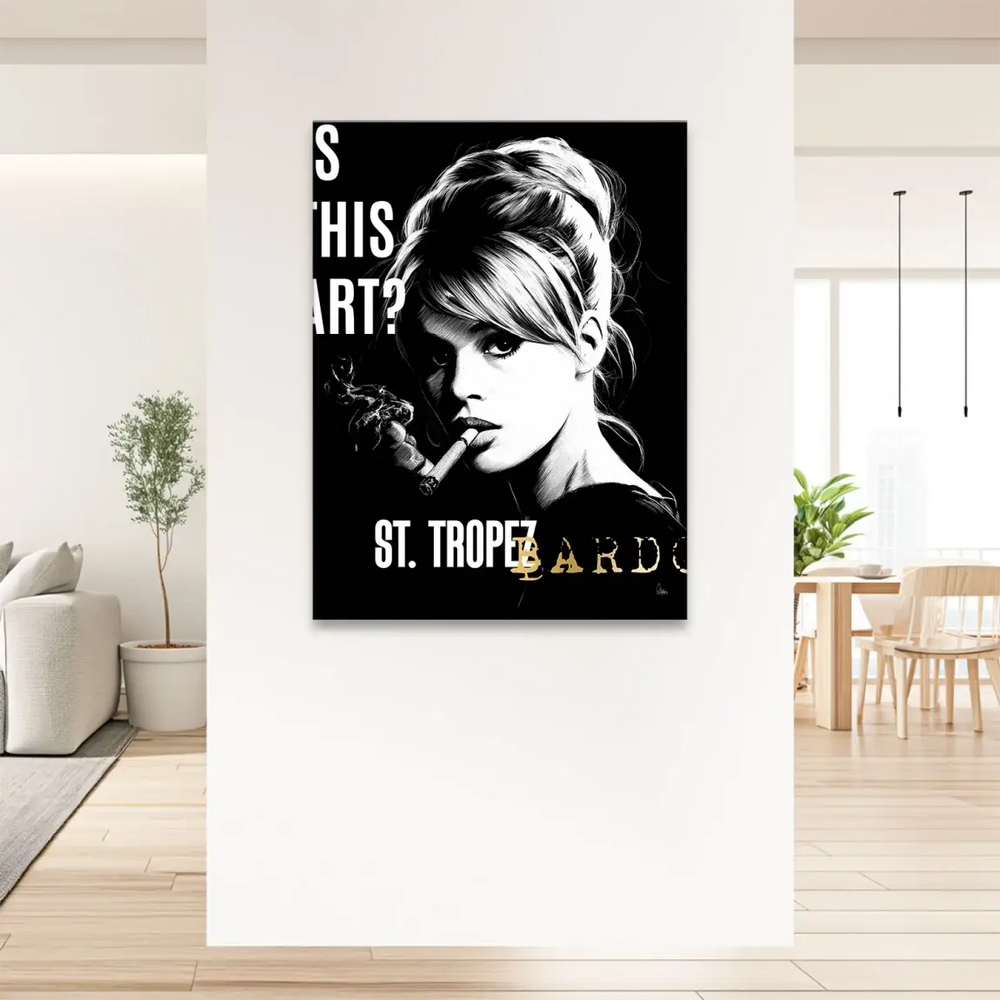 Vintage-inspired celebrity wall art suitable for fashion-forward interiors