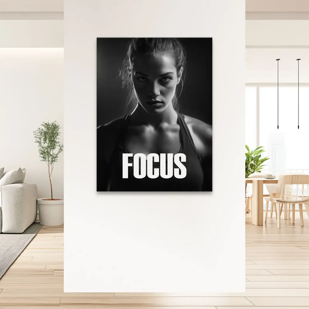 Contemporary portrait wall art for modern interiors, minimalist and motivational