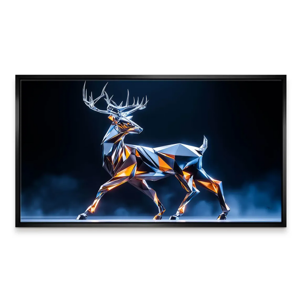 Modern abstract animal wall art featuring a stag