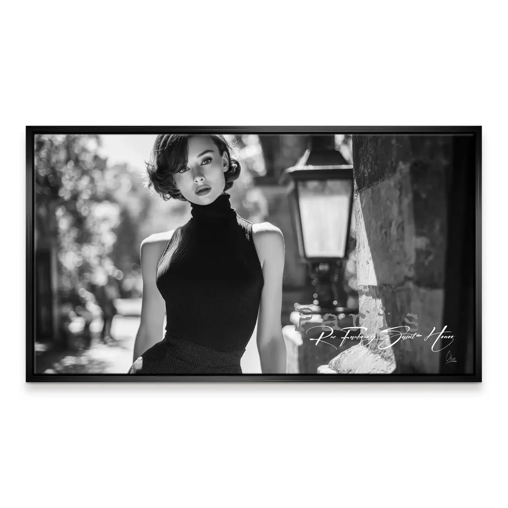 Classic Hollywood-inspired glamour on a canvas print.