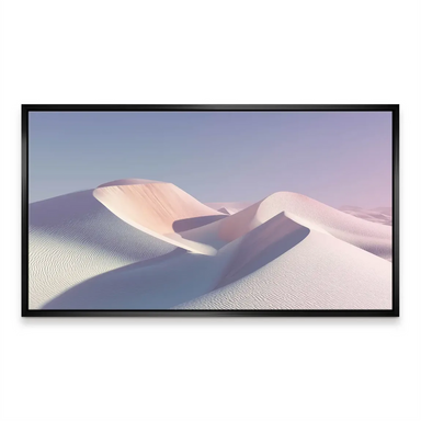 Pastel-toned desert panorama with pale sand and gentle shadows
