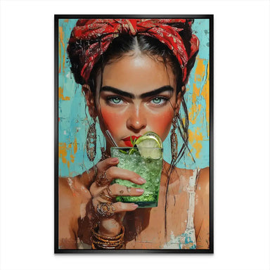 Frida Kahlo Mint Canvas Print Modern Pop Art Woman Wall Art - Image 6